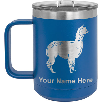 15oz Vacuum Insulated Coffee Mug, Alpaca, Personalized Engraving Included