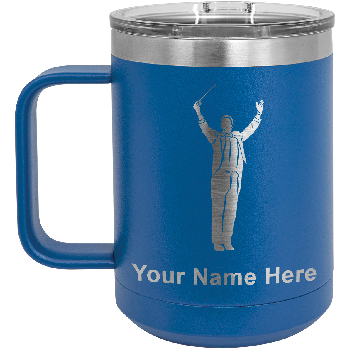15oz Vacuum Insulated Coffee Mug, Band Director, Personalized Engraving Included