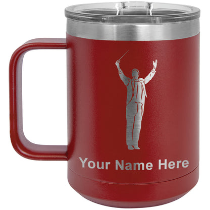 15oz Vacuum Insulated Coffee Mug, Band Director, Personalized Engraving Included