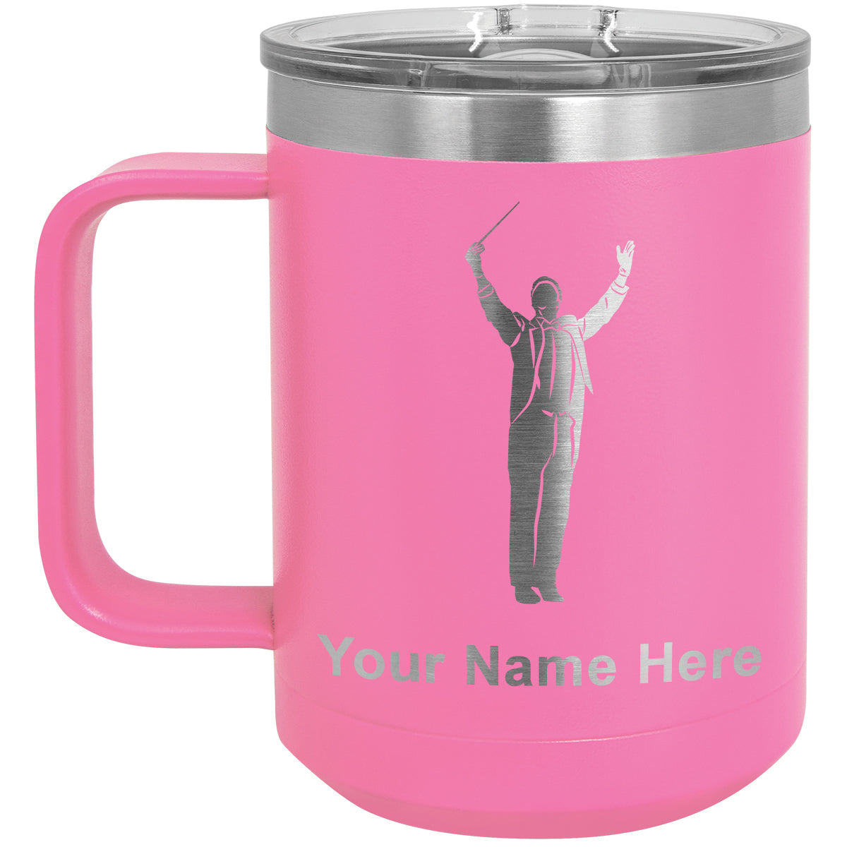 15oz Vacuum Insulated Coffee Mug, Band Director, Personalized Engraving Included
