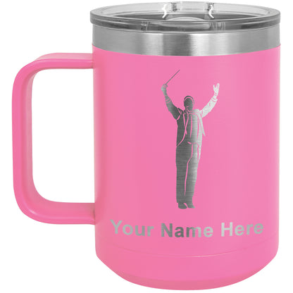 15oz Vacuum Insulated Coffee Mug, Band Director, Personalized Engraving Included