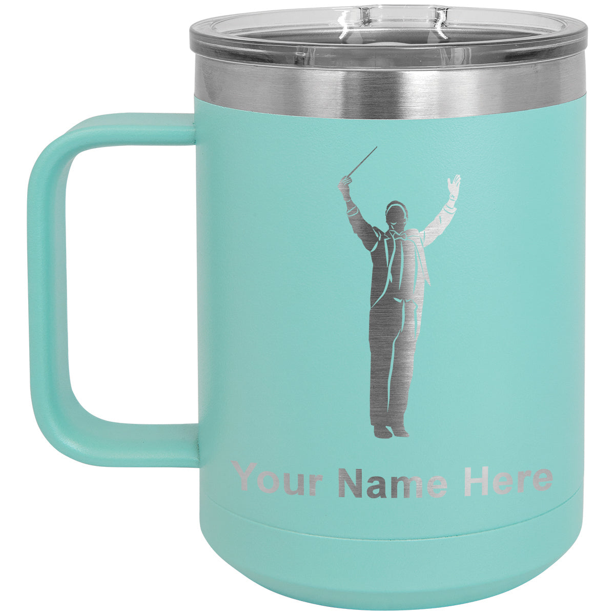 15oz Vacuum Insulated Coffee Mug, Band Director, Personalized Engraving Included