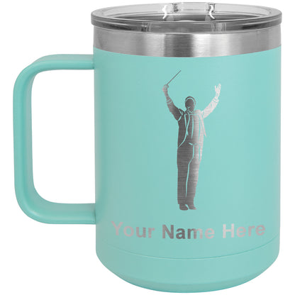 15oz Vacuum Insulated Coffee Mug, Band Director, Personalized Engraving Included