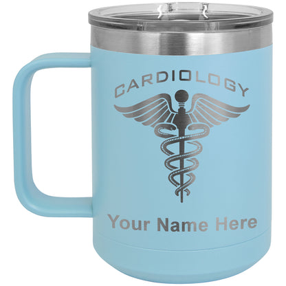 15oz Vacuum Insulated Coffee Mug, Cardiology, Personalized Engraving Included