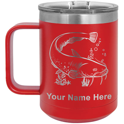 15oz Vacuum Insulated Coffee Mug, Catfish, Personalized Engraving Included
