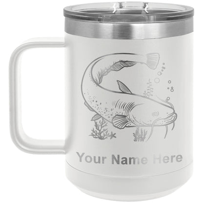 15oz Vacuum Insulated Coffee Mug, Catfish, Personalized Engraving Included