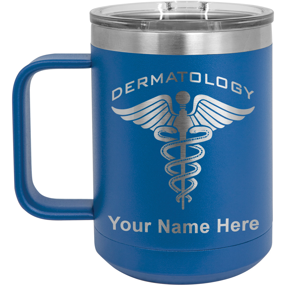 15oz Vacuum Insulated Coffee Mug, Dermatology, Personalized Engraving Included