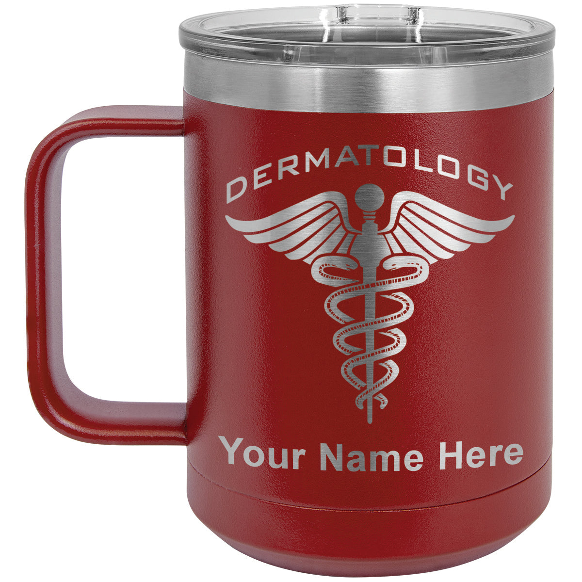 15oz Vacuum Insulated Coffee Mug, Dermatology, Personalized Engraving Included