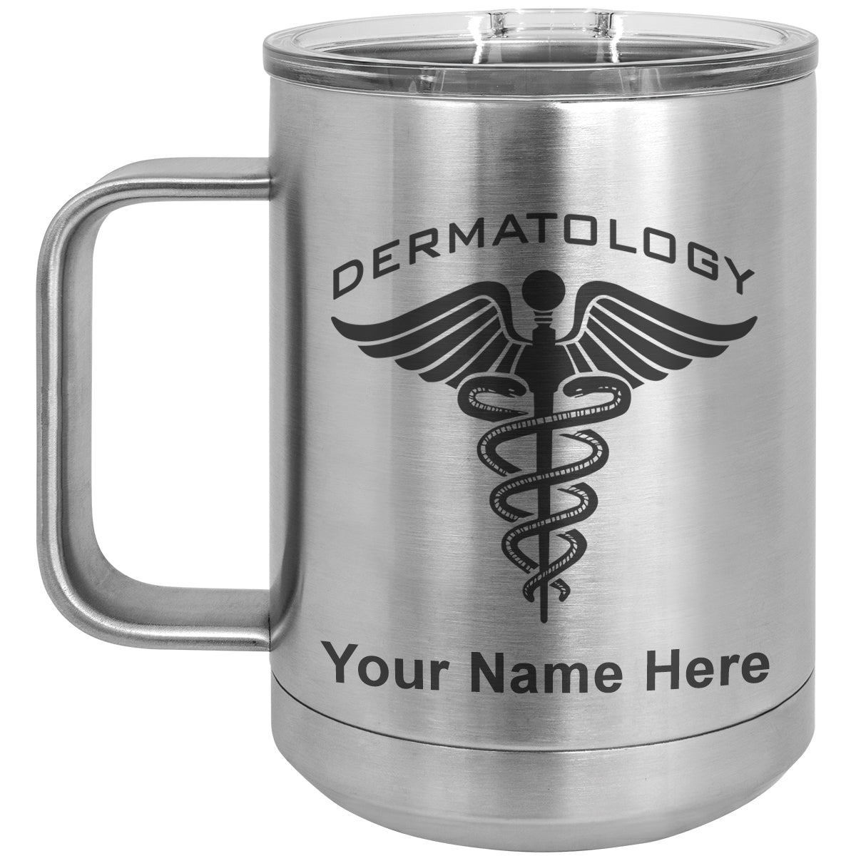 15oz Vacuum Insulated Coffee Mug, Dermatology, Personalized Engraving Included