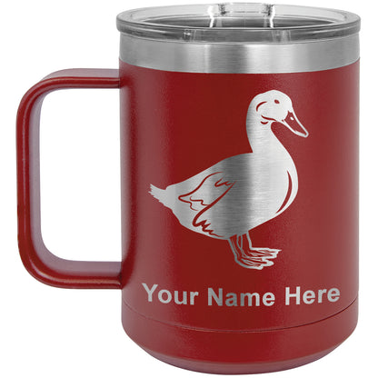 15oz Vacuum Insulated Coffee Mug, Duck, Personalized Engraving Included