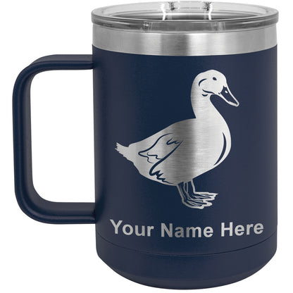 15oz Vacuum Insulated Coffee Mug, Duck, Personalized Engraving Included