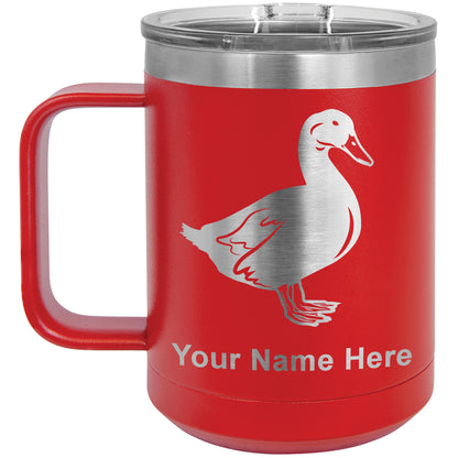 15oz Vacuum Insulated Coffee Mug, Duck, Personalized Engraving Included