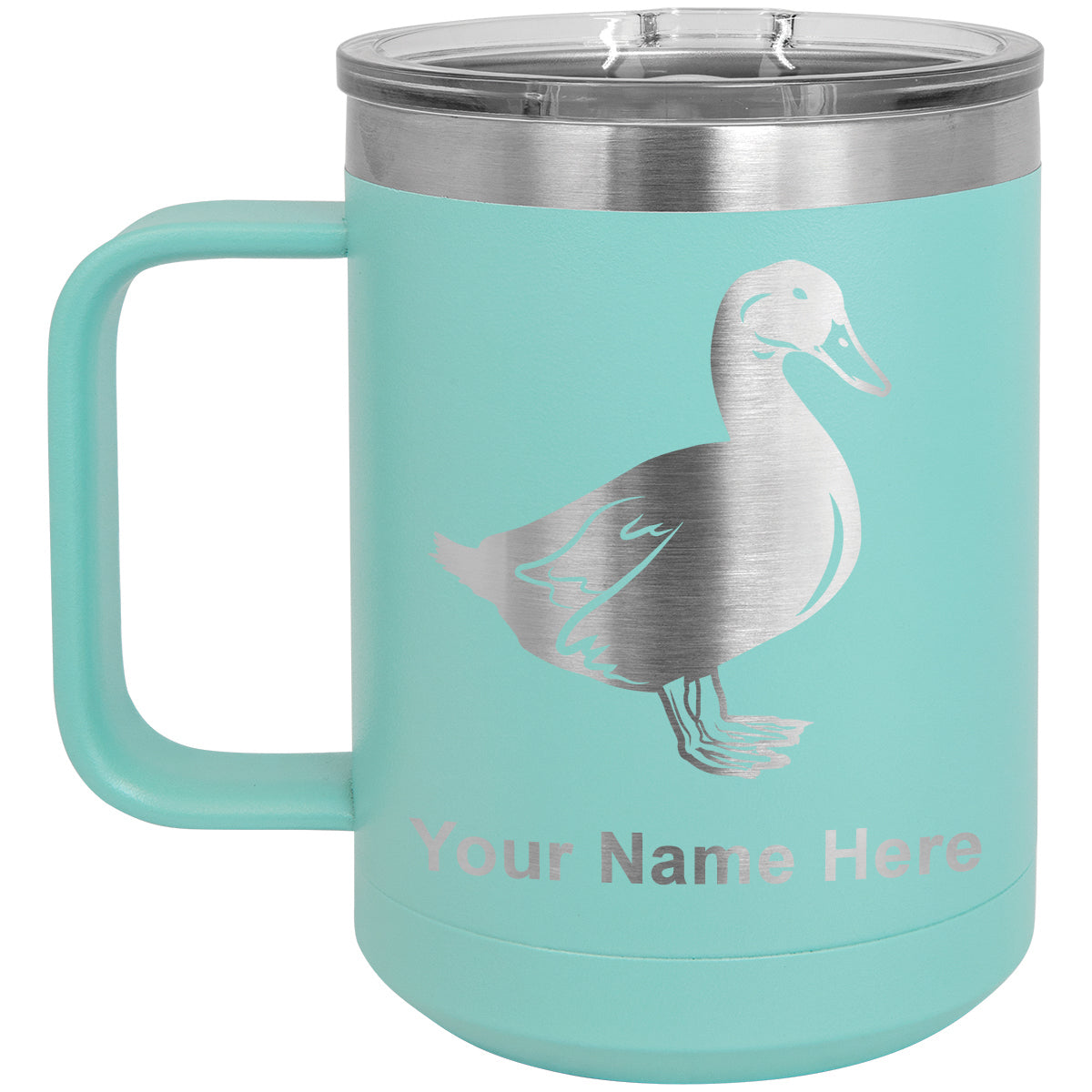 15oz Vacuum Insulated Coffee Mug, Duck, Personalized Engraving Included