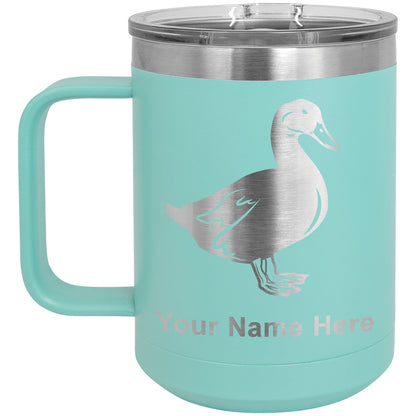 15oz Vacuum Insulated Coffee Mug, Duck, Personalized Engraving Included
