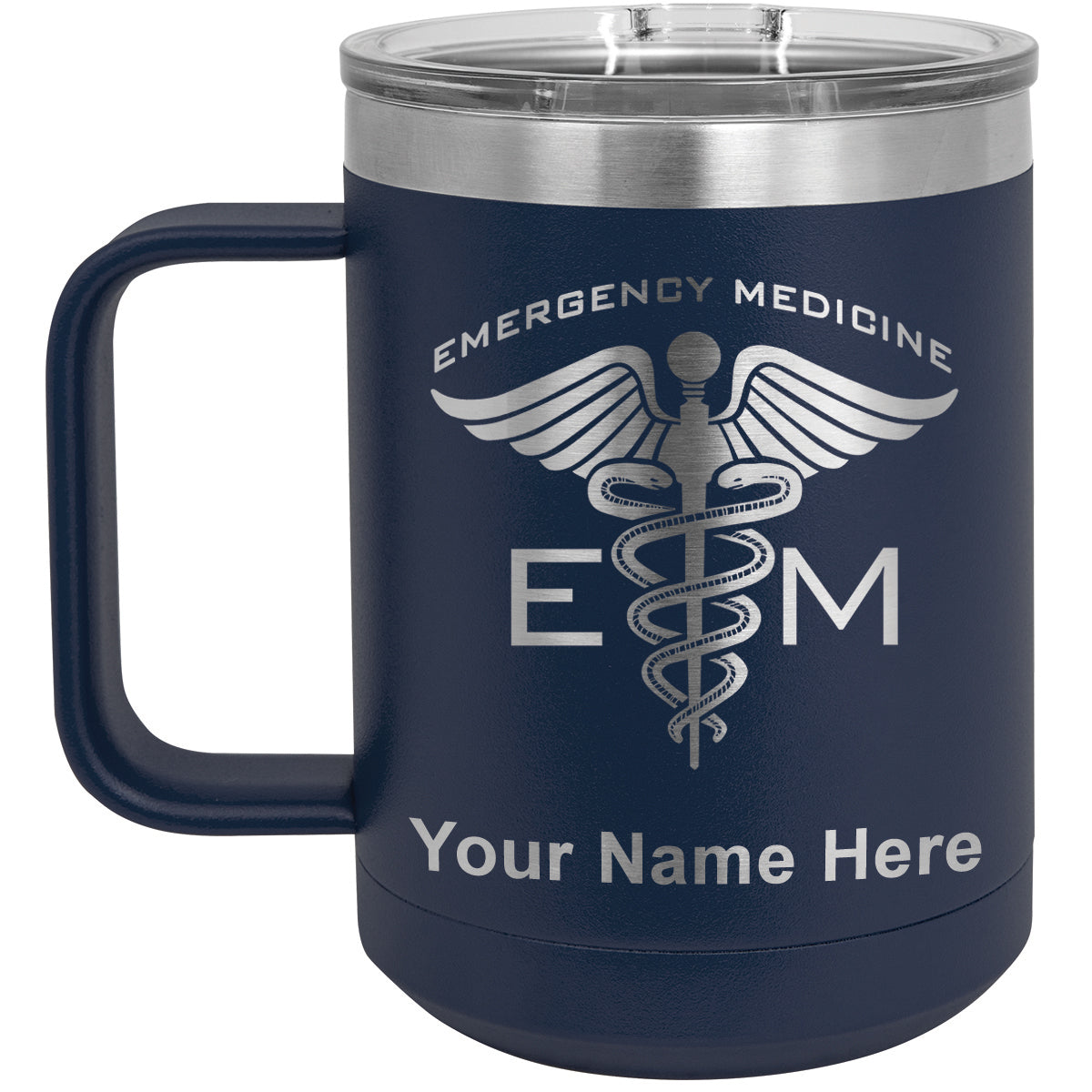 15oz Vacuum Insulated Coffee Mug, Emergency Medicine, Personalized Engraving Included