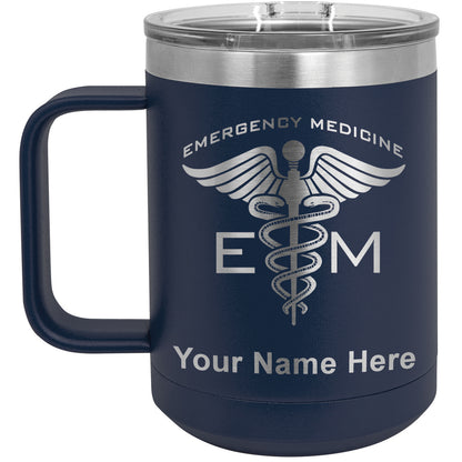 15oz Vacuum Insulated Coffee Mug, Emergency Medicine, Personalized Engraving Included