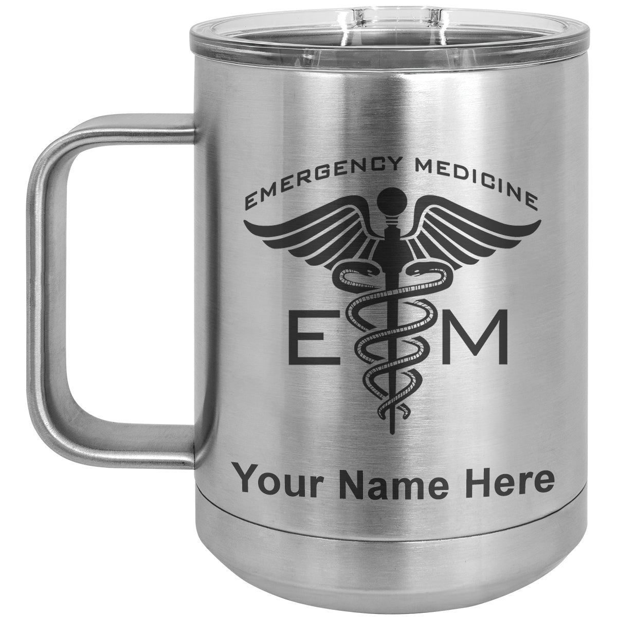 15oz Vacuum Insulated Coffee Mug, Emergency Medicine, Personalized Engraving Included