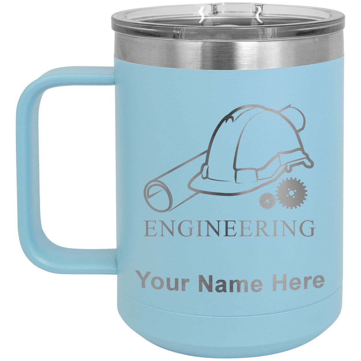 15oz Vacuum Insulated Coffee Mug, Engineering, Personalized Engraving Included