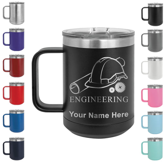 15oz Vacuum Insulated Coffee Mug, Engineering, Personalized Engraving Included