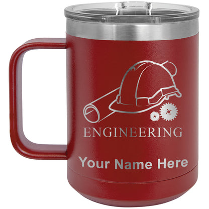 15oz Vacuum Insulated Coffee Mug, Engineering, Personalized Engraving Included