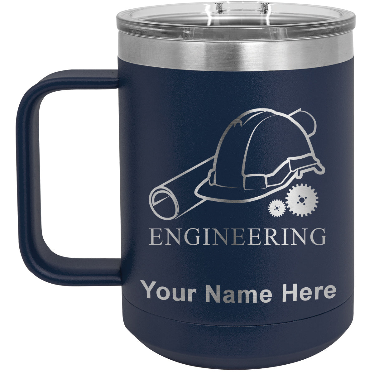 15oz Vacuum Insulated Coffee Mug, Engineering, Personalized Engraving Included