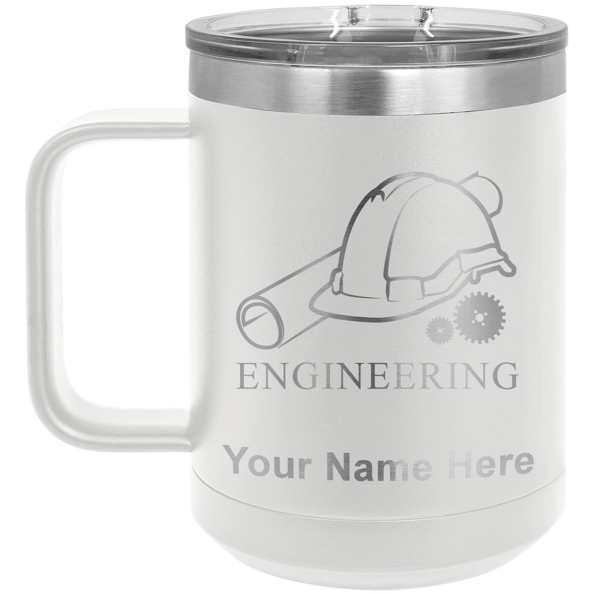 15oz Vacuum Insulated Coffee Mug, Engineering, Personalized Engraving Included
