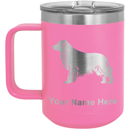 15oz Vacuum Insulated Coffee Mug, Golden Retriever Dog, Personalized Engraving Included
