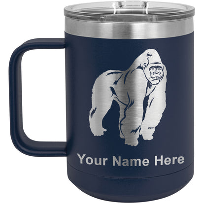 15oz Vacuum Insulated Coffee Mug, Gorilla, Personalized Engraving Included