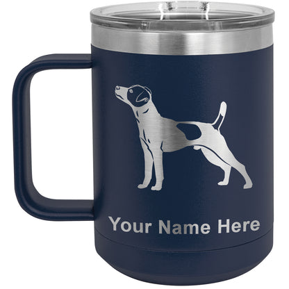 15oz Vacuum Insulated Coffee Mug, Jack Russell Terrier Dog, Personalized Engraving Included