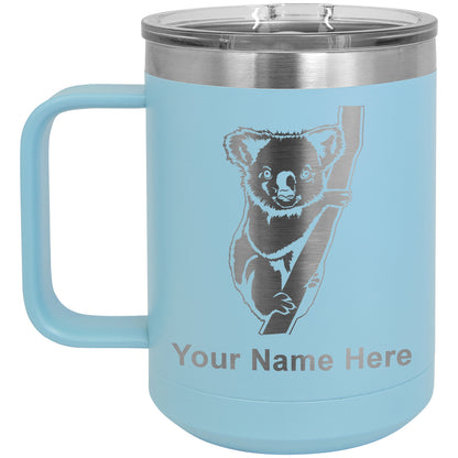 15oz Vacuum Insulated Coffee Mug, Koala Bear, Personalized Engraving Included