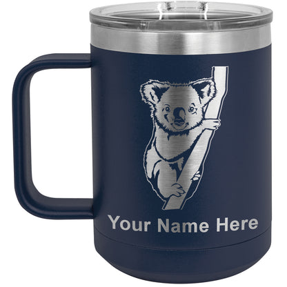 15oz Vacuum Insulated Coffee Mug, Koala Bear, Personalized Engraving Included