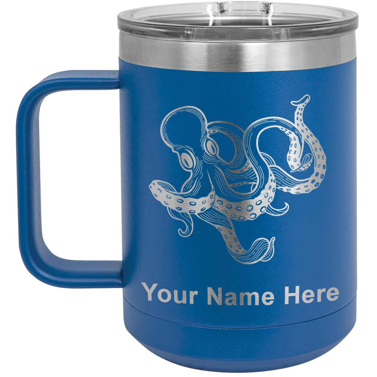 15oz Vacuum Insulated Coffee Mug, Kraken, Personalized Engraving Included