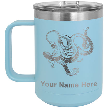 15oz Vacuum Insulated Coffee Mug, Kraken, Personalized Engraving Included