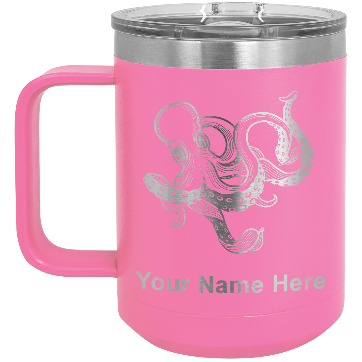 15oz Vacuum Insulated Coffee Mug, Kraken, Personalized Engraving Included