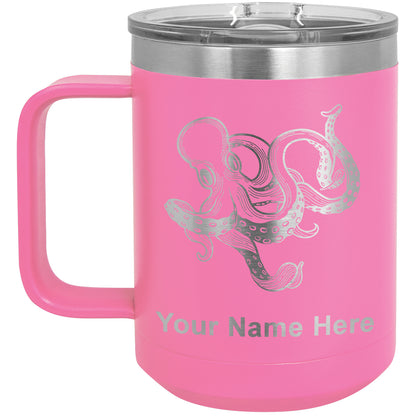 15oz Vacuum Insulated Coffee Mug, Kraken, Personalized Engraving Included