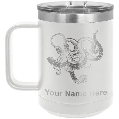 15oz Vacuum Insulated Coffee Mug, Kraken, Personalized Engraving Included