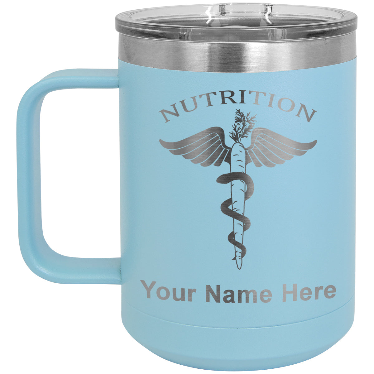 15oz Vacuum Insulated Coffee Mug, Nutritionist, Personalized Engraving Included