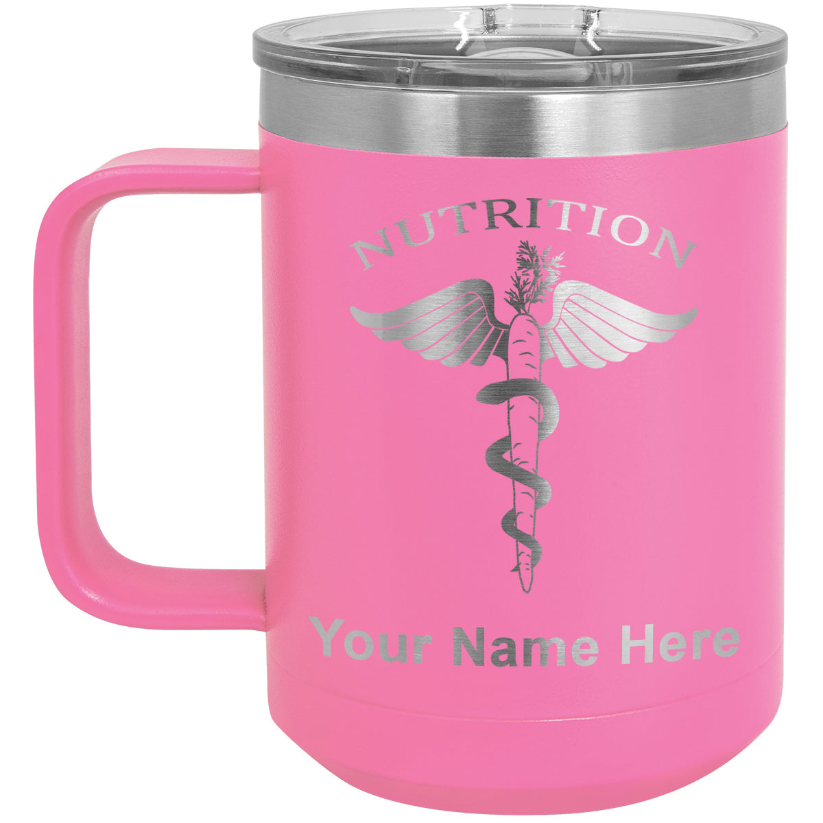 15oz Vacuum Insulated Coffee Mug, Nutritionist, Personalized Engraving Included