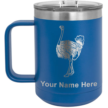 15oz Vacuum Insulated Coffee Mug, Ostrich, Personalized Engraving Included