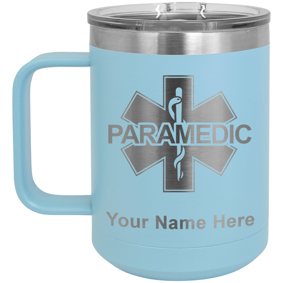 15oz Vacuum Insulated Coffee Mug, Paramedic, Personalized Engraving Included