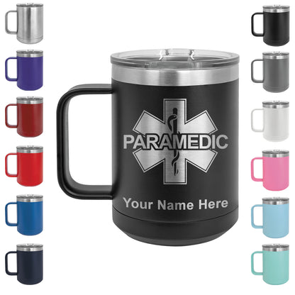 15oz Vacuum Insulated Coffee Mug, Paramedic, Personalized Engraving Included