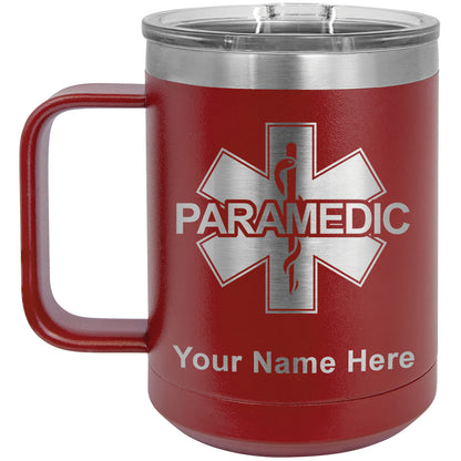 15oz Vacuum Insulated Coffee Mug, Paramedic, Personalized Engraving Included