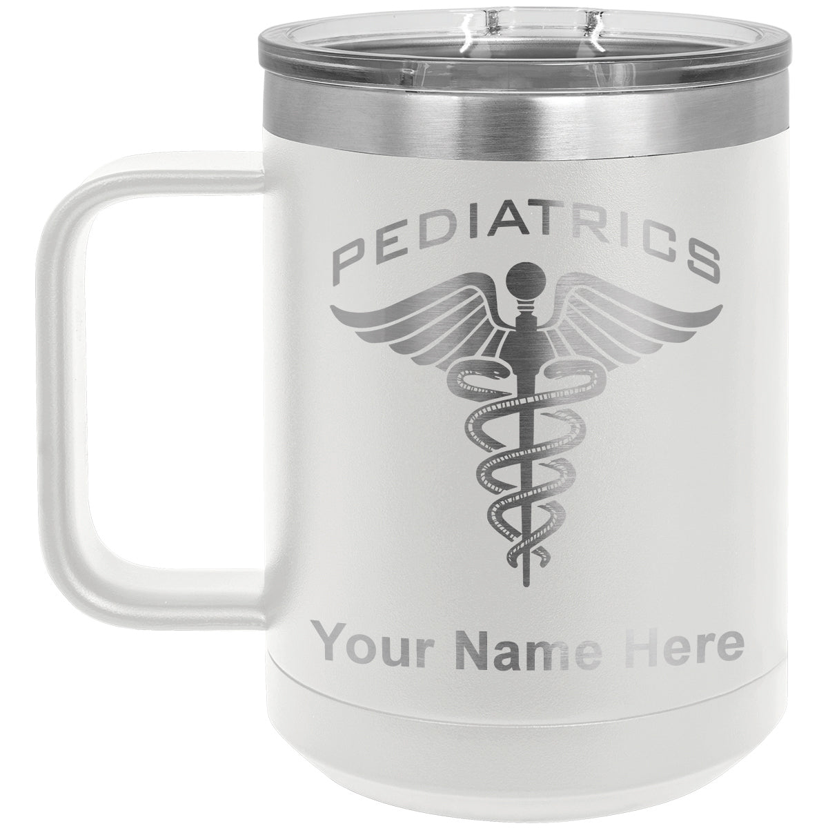 15oz Vacuum Insulated Coffee Mug, Pediatrics, Personalized Engraving Included