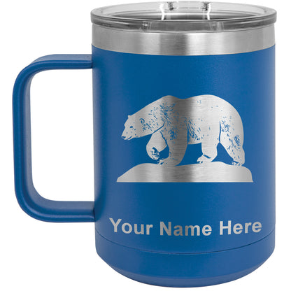 15oz Vacuum Insulated Coffee Mug, Polar Bear, Personalized Engraving Included