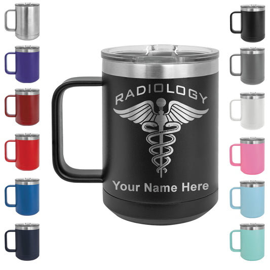 15oz Vacuum Insulated Coffee Mug, Radiology, Personalized Engraving Included