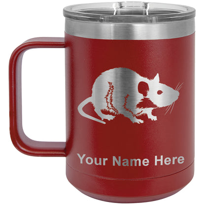 15oz Vacuum Insulated Coffee Mug, Rat, Personalized Engraving Included