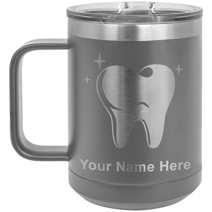 15oz Vacuum Insulated Coffee Mug, Tooth, Personalized Engraving Included