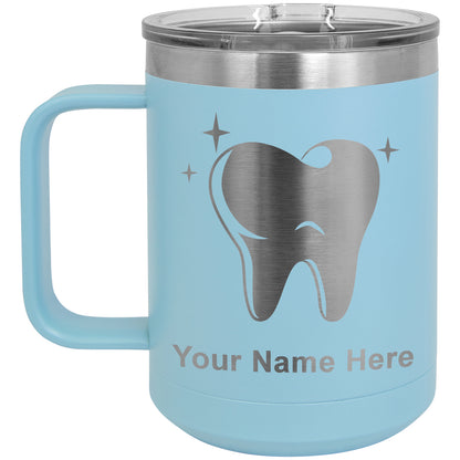 15oz Vacuum Insulated Coffee Mug, Tooth, Personalized Engraving Included