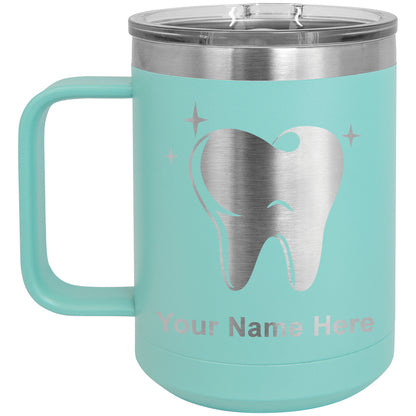15oz Vacuum Insulated Coffee Mug, Tooth, Personalized Engraving Included