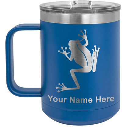 15oz Vacuum Insulated Coffee Mug, Tree Frog, Personalized Engraving Included